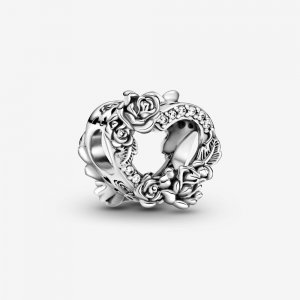 Charm Coração Aberto E Rosas - 799281C01 Charm Coração Aberto E Rosas - 799281C01