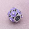 Charm berloques Pandora de prata Flor roxa