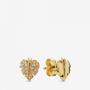 Brincos Petit Folha brilhante e cintilante Pandora Shine - 268334CZ