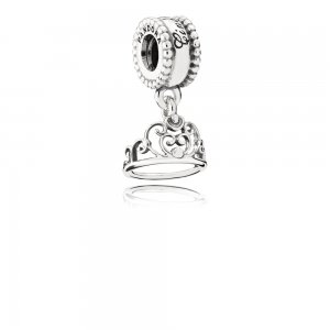 Pingente Pandora de prata Disney, Tiara da Cinderela Pingente Pandora de prata Disney, Tiara da Cinderela