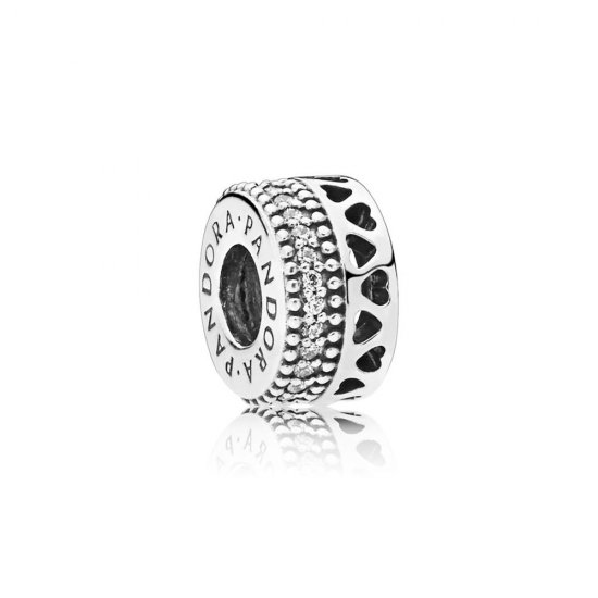Separador PANDORA Signature - Corações e Pavê - 797415CZ  Clique na imagem para fechar