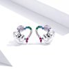 Brincos Petit Preguiça em Forma de Coração estilo Pandora - SCE885