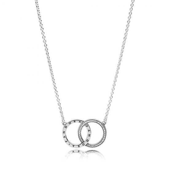 Colar Círculos PANDORA Signature - 396235CZ-45  Clique na imagem para fechar