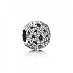 Charm PANDORA de Prata Pavê Laço de Renda - 791284CZ