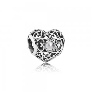 Charm berloques PANDORA Coração de Abril - 791784RC Charm berloques PANDORA Coração de Abril - 791784RC