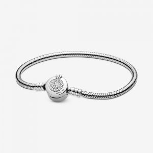 Bracelete em Trama Coroa em O Brilhante Pandora Moments - 599046C01