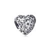 Charm berloques Pandora de prata Coração a céu aberto Charm berloques Pandora de prata Coração a céu aberto