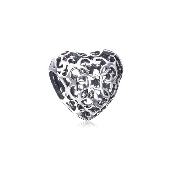 Charm berloques Pandora de prata Coração a céu aberto  Clique na imagem para fechar