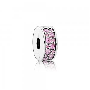 Clipe PANDORA Elegância Rosa - 791817PCZ Clipe PANDORA Elegância Rosa - 791817PCZ