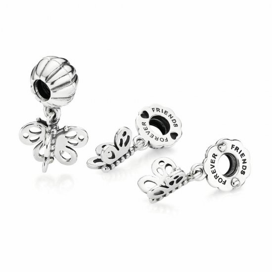 Charm PANDORA de Prata Duplo Pendente Amigas para Sempre - 790531  Clique na imagem para fechar