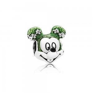 Charm berloques Pandora de prata Disney, Mickey Epcot Charm berloques Pandora de prata Disney, Mickey Epcot
