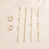 Conjunto de joias Dois tons Brilho Único estilo Pandora - SET016