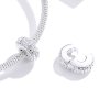 Clipe De Prata Textura estilo Pandora - SCC1490