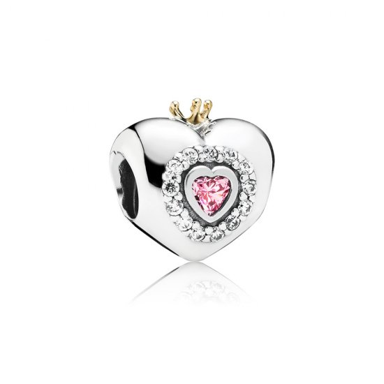 Charm PANDORA Coração de Princesa - 791375PCZ  Clique na imagem para fechar