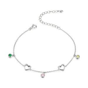 Pulseira Bolas de coração estilo Pandora - SCB180 Pulseira Bolas de coração estilo Pandora - SCB180