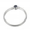 Pulseira snake com fecho em disco azul Pandora - 599288C01