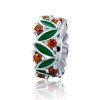 Separador Folhas de árvore de natal estilo Pandora - SCC317 Separador Folhas de árvore de natal estilo Pandora - SCC317