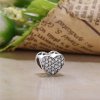 Charm berloques Pandora de prata Coração deslumbrante