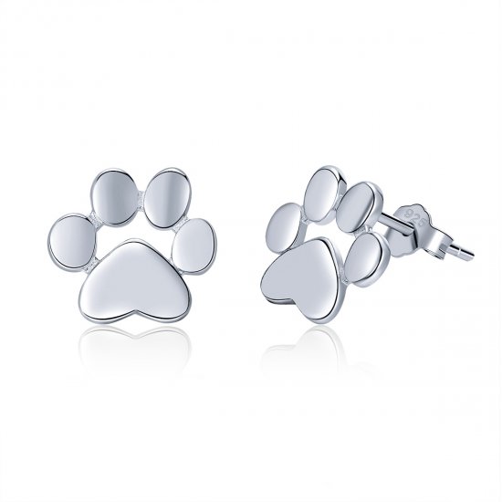 Brincos Petit Pata fofa estilo Pandora - SCE407-2  Clique na imagem para fechar