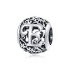 Charm Flores com orifícios, letra E estilo Pandora - SCC1444-E