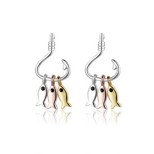 Brinco Três peixes life Pandora - SCE789 Brinco Três peixes life Pandora - SCE789