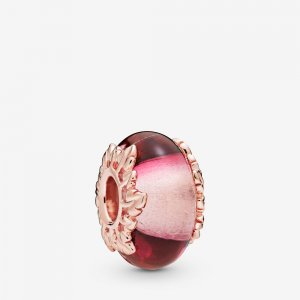 Charm Vidro Murano Rosa & Sai Pandora - 788244 Charm Vidro Murano Rosa & Sai Pandora - 788244