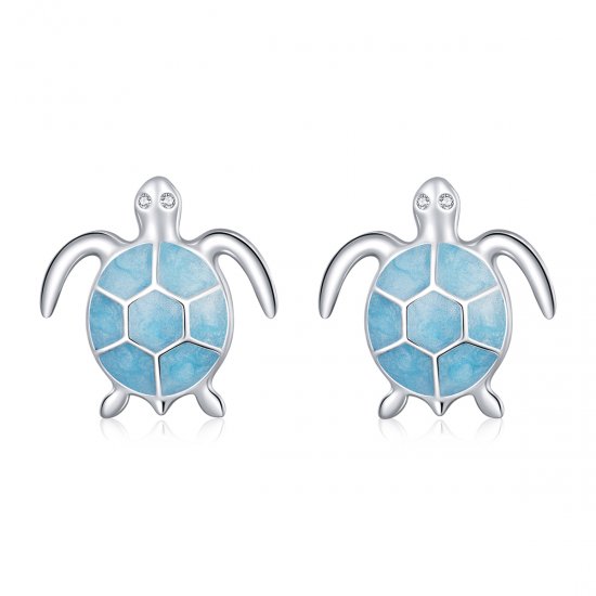 Brincos Petit Tartaruga marinha estilo Pandora - SCE1035  Clique na imagem para fechar