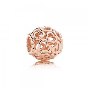 Charm berloques PANDORA Rose Corações Vazados - 780964 Charm berloques PANDORA Rose Corações Vazados - 780964