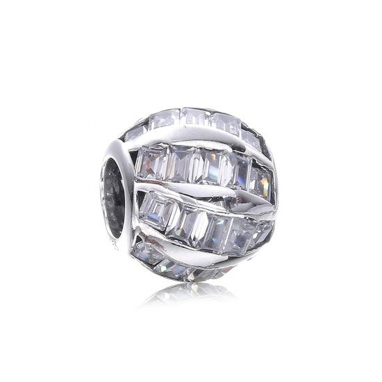 Charm berloques Pandora de prata Bola Espumante  Clique na imagem para fechar