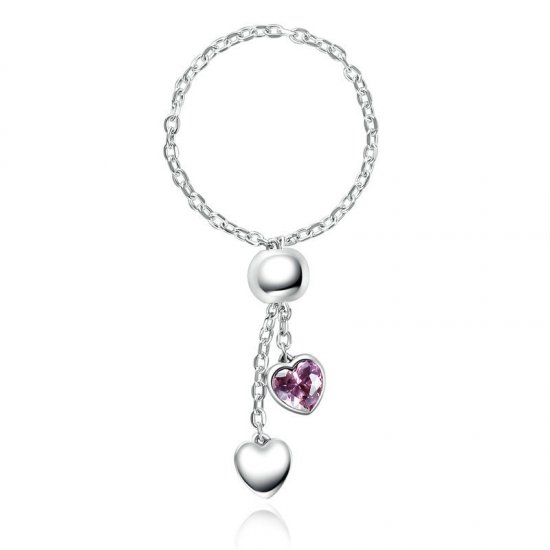Anel Coração Rosa life Pandora - SCR015  Clique na imagem para fechar