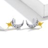 Brincos Petit Luz lunar estilo Pandora - SCE729
