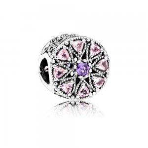 Charm berloques PANDORA Medalhão Brilhante