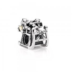 Charm berloques PANDORA de Prata e Ouro Trenó - 791207