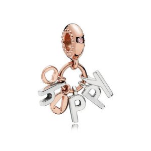 Pingente PANDORA Rose Letras - "Feliz" - 787017NPO Pingente PANDORA Rose Letras - "Feliz" - 787017NPO