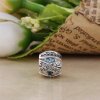 Charm berloques Pandora de prata Pedra azul