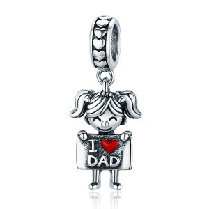 Charm Pendente Garota do papai estilo Pandora - SCC690 Charm Pendente Garota do papai estilo Pandora - SCC690