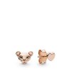 Brincos Petit Princesa Leão & Coração Pandora Rose - 288022EN16 Brincos Petit Princesa Leão & Coração Pandora Rose - 288022EN16