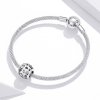 Charm Flores com orifícios, letra E estilo Pandora - SCC1444-E