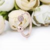 Anel Polished & Pavé Bead Pandora Rose - 188316CZ