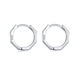Brinco Argolas Linha Simples estilo Pandora - SCE622 Brinco Argolas Linha Simples estilo Pandora - SCE622