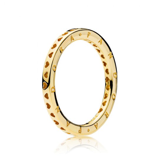 Anel Shine Corações de PANDORA Signature - 167134  Clique na imagem para fechar