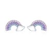 Brincos Petit Pequeno arco-íris estilo Pandora - SCE578