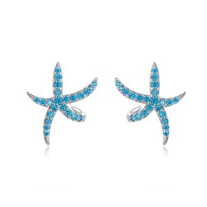 Brincos Petit Estrela do Mar estilo Pandora - BSE136 Brincos Petit Estrela do Mar estilo Pandora - BSE136