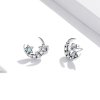 Brincos Petit Estrela e lua estilo Pandora - SCE1157