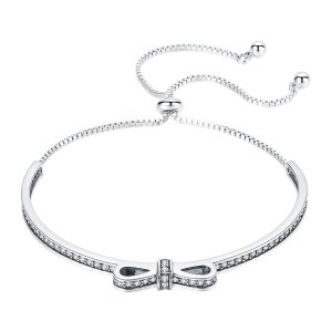 Bracelete estilo Pandora Rígido Doce laço - SCB108 Bracelete estilo Pandora Rígido Doce laço - SCB108