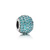 Charm PANDORA de Prata Pavê Verde Água - 791051MCZ