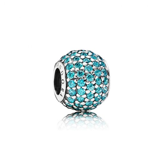Charm PANDORA de Prata Pavê Verde Água - 791051MCZ  Clique na imagem para fechar