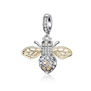 Charm Pendente Abelha de movimento estilo Pandora - SCC1125 Charm Pendente Abelha de movimento estilo Pandora - SCC1125