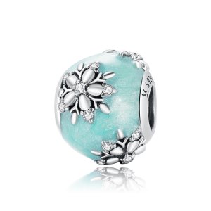Charm Flocos de Neve Brilhantes estilo Pandora - SCC1650 Charm Flocos de Neve Brilhantes estilo Pandora - SCC1650