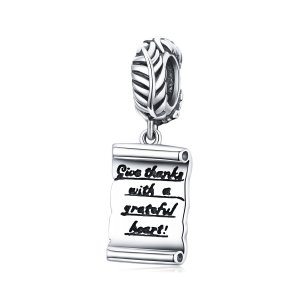 Charm Pendente Carta Manuscrita estilo Pandora - SCC1605